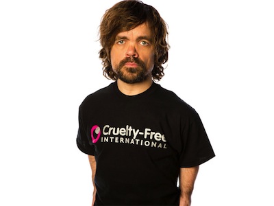 Peter Dinklage supports Cruelty Free International. Photo Credit: Cruelty Free International