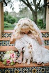 wedding dog with bride