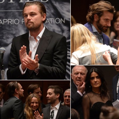Leonardo DiCaprio and other celebrities at the 11th Hour Auction on May 13, 2013