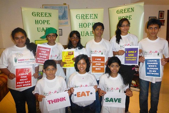 Children in the United Arab Emirates celebrating World Environment Day. Photo Credit: UNEP