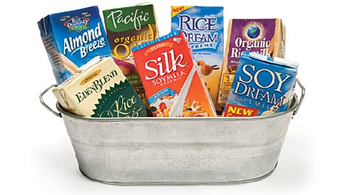 Rice milk and soy milk are great dairy-free milk alternatives.