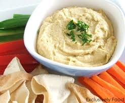 Hummus is a healthy holiday appetizer rich in protein and heart healthy omega-3's./Photo credit: talkhealthytome.com