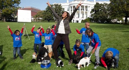 white house, michelle obama, puppy bowl, superbowl, dogs, puppies, politics