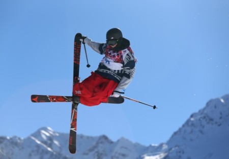 American skier Gus Kenworthy wins the mens freestyle slopestyle silver-medal at the Sochi 2014 Winter Olympics./Photo credit: Washingtonpost..com