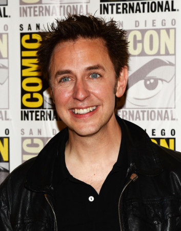 Gunn speaks during the Guardians of the Galaxy panel at the 2013 San Diego Comic-Con
